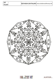 Mandala boyama sayfaları